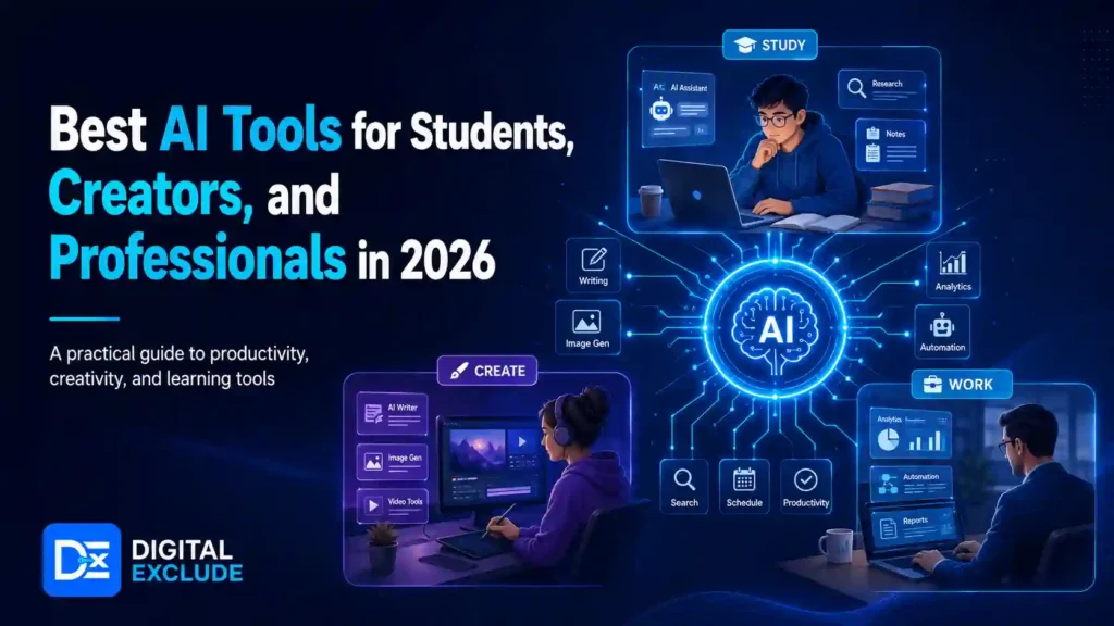 Best AI Tools for Students, Creators, and Professionals in 2026