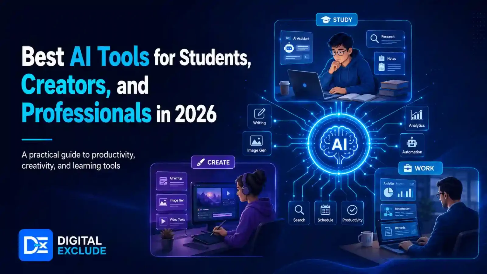 Best AI Tools for Students, Creators, and Professionals in 2026