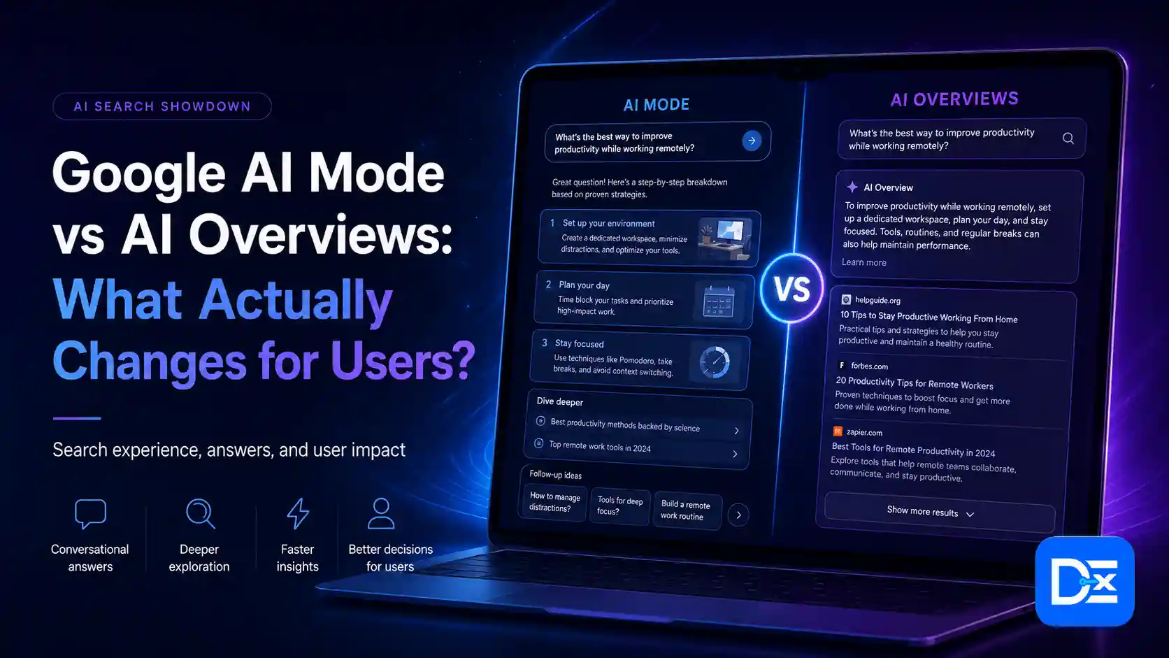 Google AI Mode vs AI Overviews What Actually Changes for Users